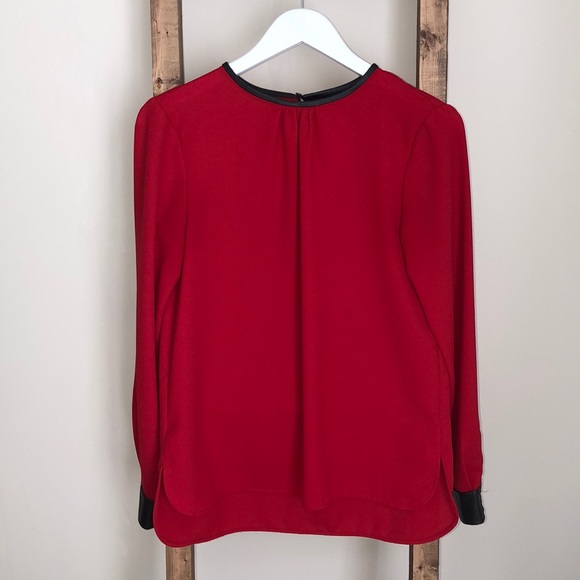 Zara Blouse Top Small Red - Picture 1 of 3